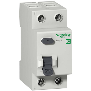 Дифференциальный выключатель Schneider Electric (УЗО) EASY 9 2P 25А 10мА AC 4,5 кА - Электрика, НВА - Модульное оборудование - Дифференциальные автоматы - . Магазин оборудования для автономного и резервного электропитания Ekosolar.ru в Петропавловске-камчатском