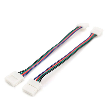 Комплект коннекторов Apeyron Electrics 09-12 (2 клипсы с проводами) для RGB-светодиодной ленты 12В IP20 10 мм - Светильники - Cветодиодные ленты - . Магазин оборудования для автономного и резервного электропитания Ekosolar.ru в Петропавловске-камчатском