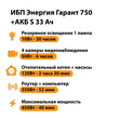 ИБП Энергия Гарант 750 + Аккумулятор S 33 Ач - 12В (450Вт - 40мин) - ИБП и АКБ - ИБП для котлов - . Магазин оборудования для автономного и резервного электропитания Ekosolar.ru в Петропавловске-камчатском