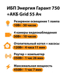 ИБП для котла Энергия Гарант 750 + Аккумулятор Grid 55 Ah 12 v (450Вт - 67мин) - ИБП и АКБ - ИБП для котлов - . Магазин оборудования для автономного и резервного электропитания Ekosolar.ru в Петропавловске-камчатском